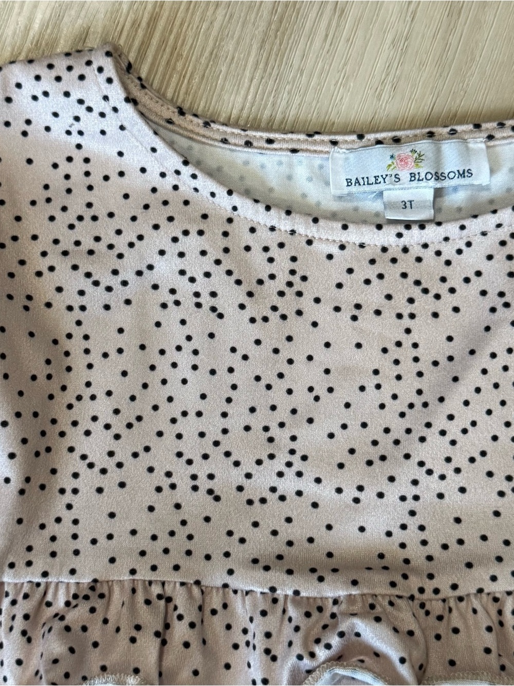 Bailey’s Blossoms • polka dot dress • 3T